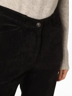 Marie Lund Ribbroeken Flared Broek Dames Zwart -Marie Lund Winkel 23a5ce7ca1719f4b9899992b488c533f