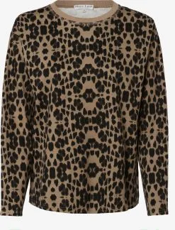 Marie Lund Longsleeves Shirt Dames Beige / Zwart