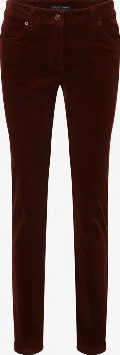 Marie Lund Ribbroeken Regular Broek Dames Cognac