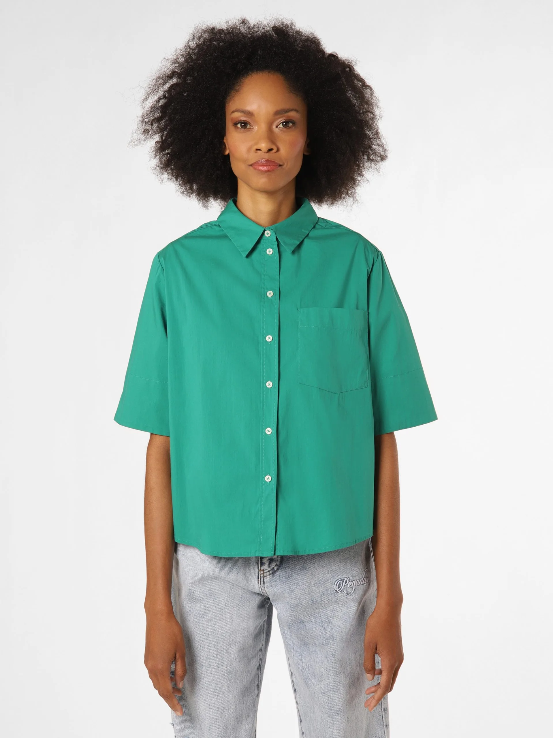 Marie Lund Blouses Met Korte Mouw Blouse Dames Groen 3 Marie Lund Blouses Met Korte Mouw Blouse Dames Groen - Afbeelding 2