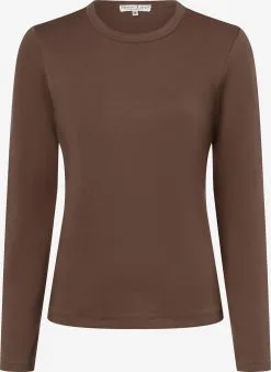 Marie Lund Longsleeves Shirt Dames Bruin