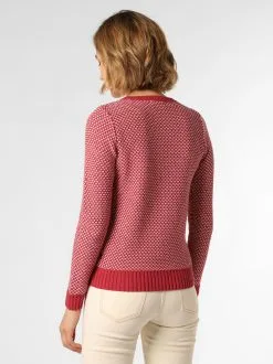 Marie Lund Fijngebreide Truien Trui Dames Cranberry / Wit -Marie Lund Winkel 84467bb7779aa2ff5efd4d490ea45046