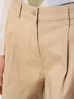 Marie Lund Bandplooibroeken Flared Bandplooibroek Dames Beige -Marie Lund Winkel 966dfb72c6db54267c17ba0e894ce89b