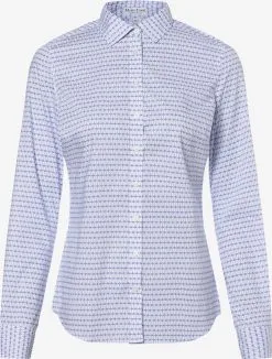 Marie Lund Overhemden Blouse Dames Blauw / Wit