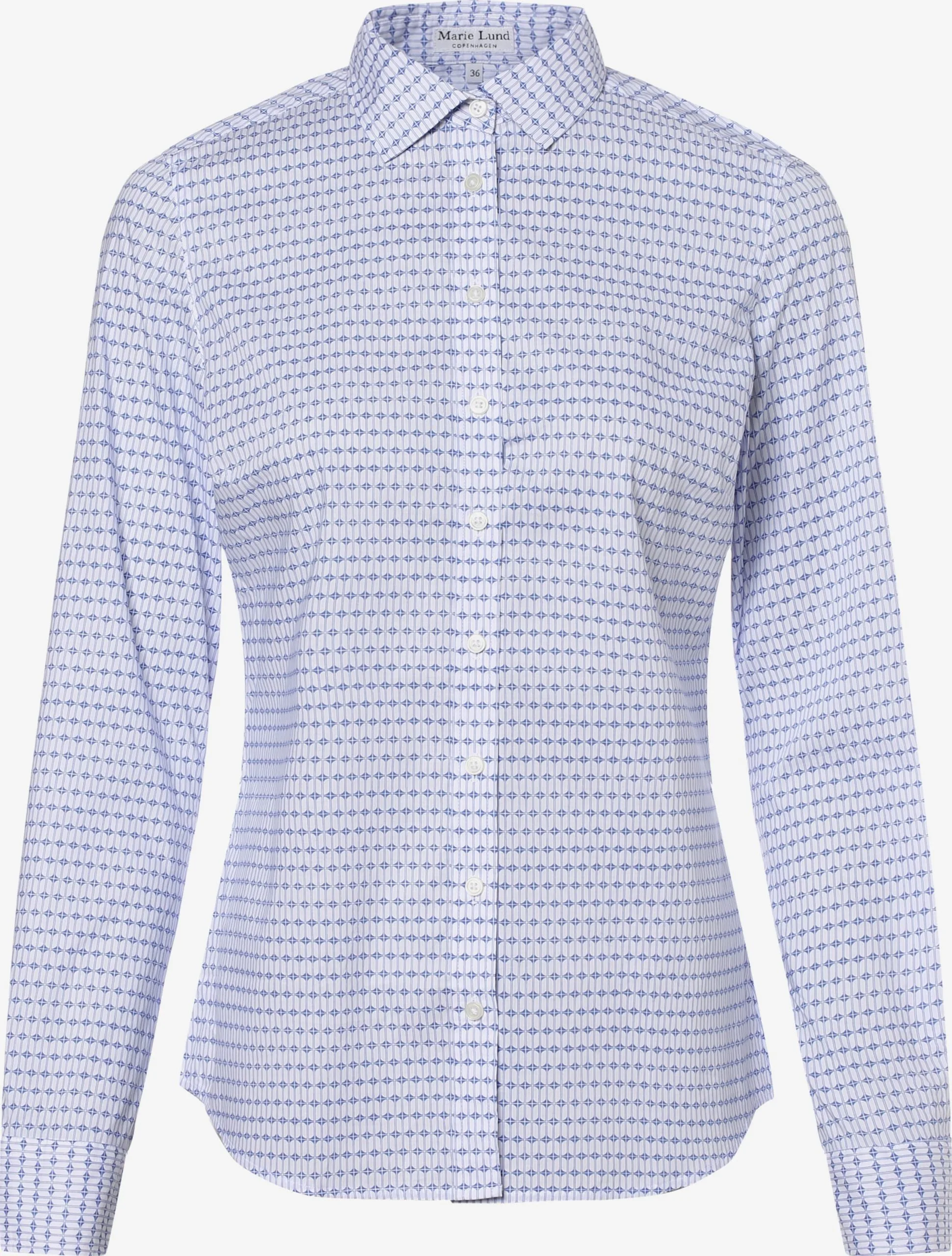 Marie Lund Overhemden Blouse Dames Blauw / Wit 3 Marie Lund Overhemden Blouse Dames Blauw / Wit