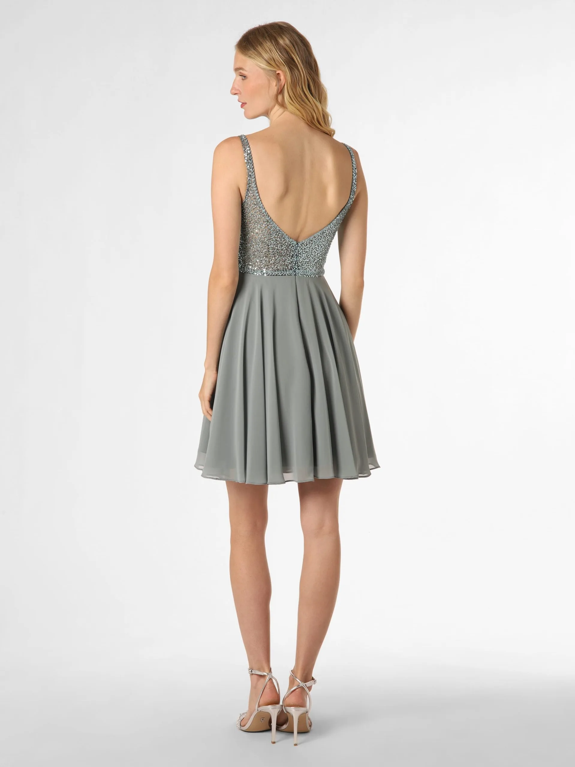 Marie Lund Cocktailjurken Cocktailjurk Dames Grijs 4 Marie Lund Cocktailjurken Cocktailjurk Dames Grijs - Afbeelding 2