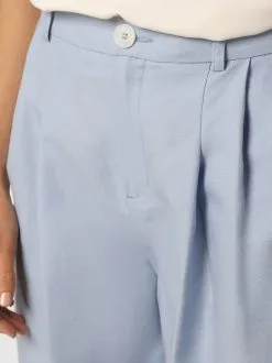 Marie Lund Shorts Regular Bandplooibroek Dames Lichtblauw -Marie Lund Winkel deca75af85a6bb59ea7cf13765b0342c