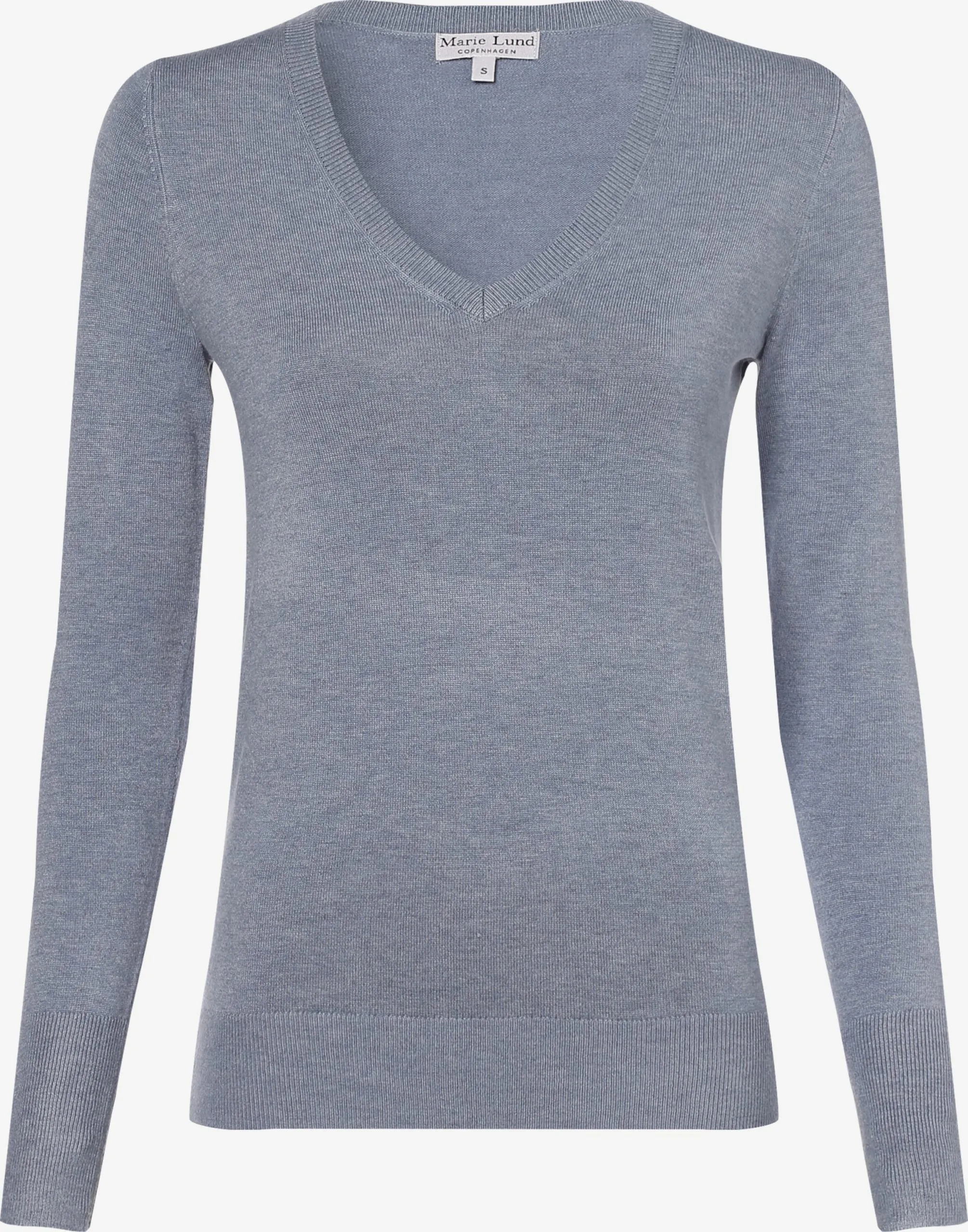 Marie Lund Fijngebreide Truien Trui Dames Duifblauw 3 Marie Lund Fijngebreide Truien Trui Dames Duifblauw