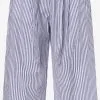 Marie Lund Culottes Wide Leg Bandplooibroek Dames Blauw / Wit -Marie Lund Winkel e6a91ad32540fc17cbc6522aca20ab64