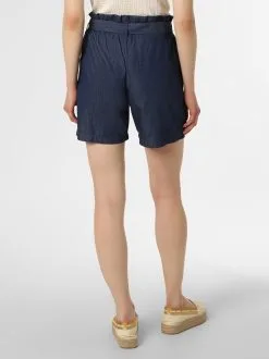 Marie Lund Shorts Regular Bandplooibroek Dames Donkerblauw -Marie Lund Winkel eb16e0b18e5a7b25950acf6b5f0b4636