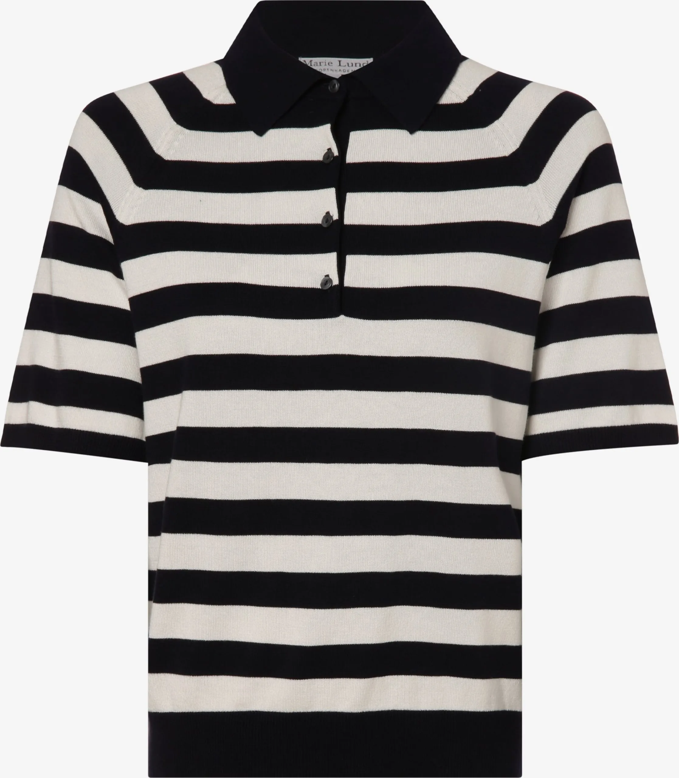 Marie Lund Polos Shirt Dames Zwart / Wit 3 Marie Lund Polos Shirt Dames Zwart / Wit